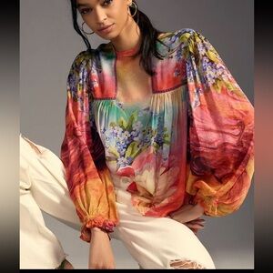 Anthropology BL-NK Miranda Peasant Blouse